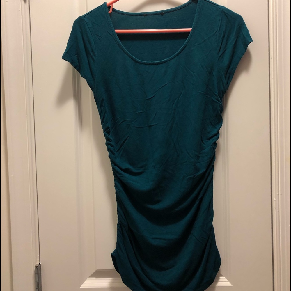 Teal maternity shirt